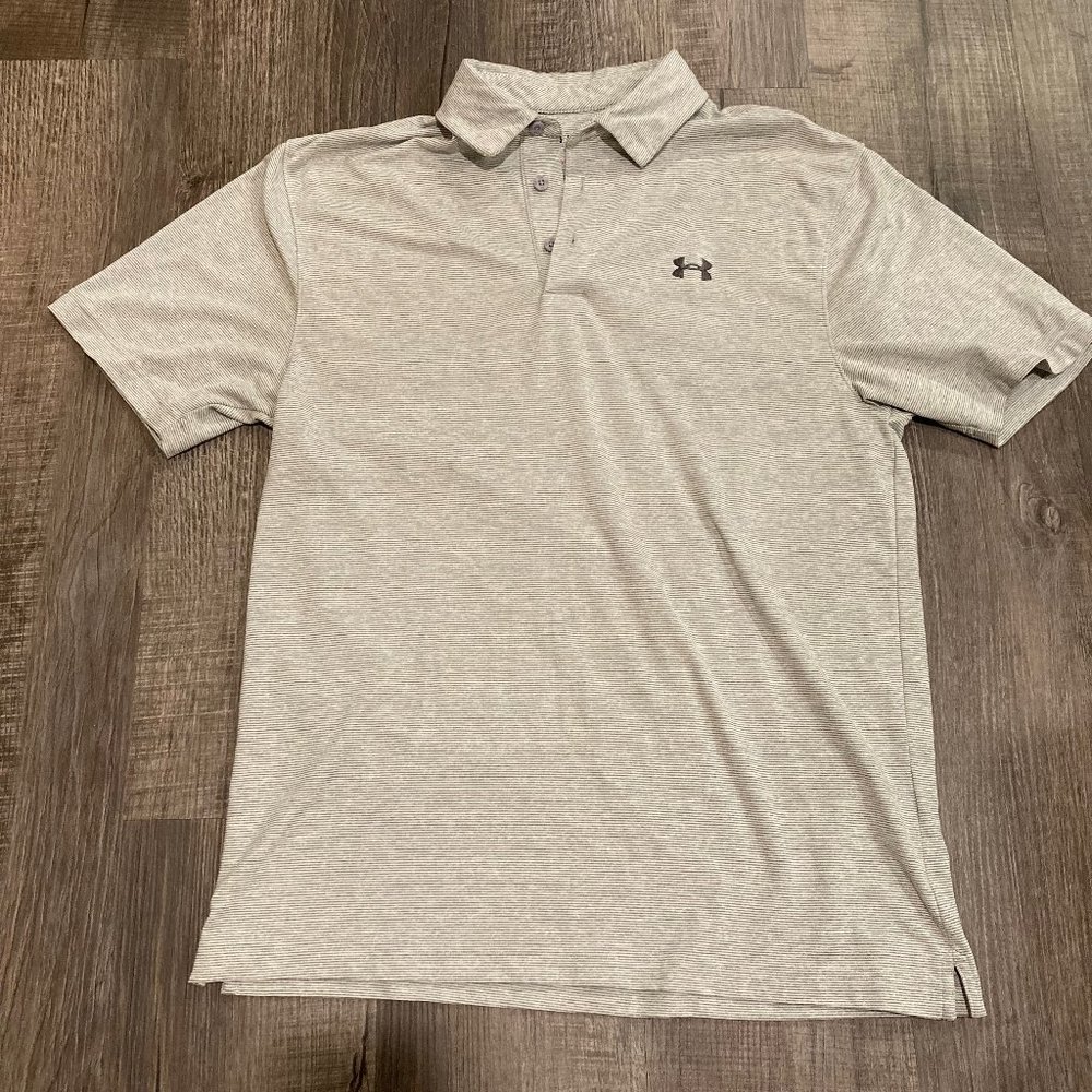 Under Armour HeatGear Short Sleeve Polo Shirt Striped